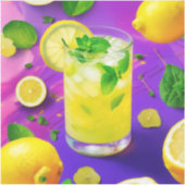 Sticker Coloré citron mocktail (Devant)