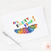 Sticker coloré de l'heure de fête (Enveloppe)