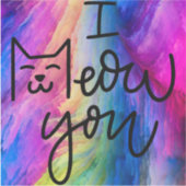 Sticker Coloré & Gros Je Vous Connais Chat (Devant)