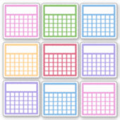 Sticker Coloré Mois Tracker Habit (Devant)