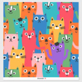 Sticker Colorful cats (Feuille)