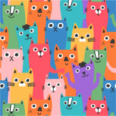 Sticker Colorful cats (Devant)