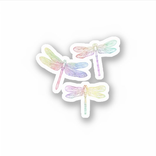 Sticker Colorful Dragonfly (Devant)