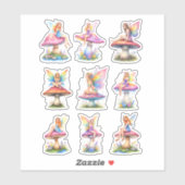 Sticker Colorful Fairy Scrapbook Paper Cutouts (Feuille)