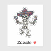 Sticker Colorful Mexican Skeleton (Feuille)