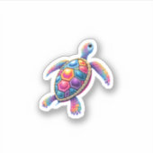 Sticker Colorful Splash Eastern Box Turtle (2) (Devant)
