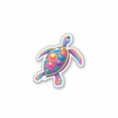 Sticker Colorful Splash Eastern Box Turtle (2) (Devant)