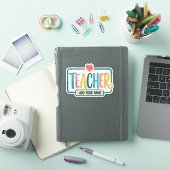 Sticker Colorful Teacher Personalized Name Sign (Couverture iPad)