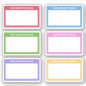 Sticker Colorful This Week's Focus Weekly Planner (Devant)