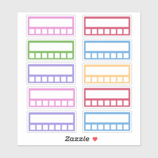 Sticker Colorful Weekly Habit Tracker (Feuille)