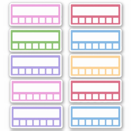 Sticker Colorful Weekly Habit Tracker (Devant)