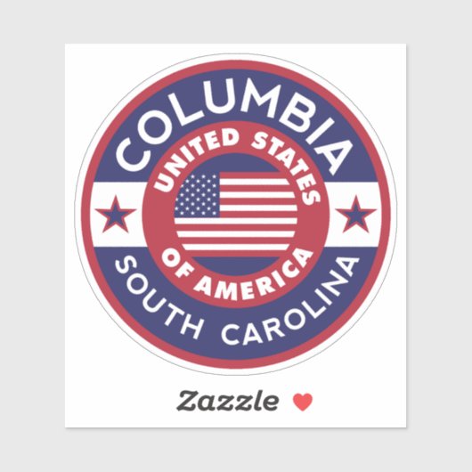 Sticker COLUMBIE, Caroline du Sud (Feuille)