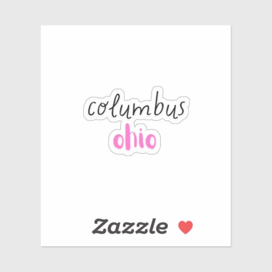 Sticker Columbus Ohio (Feuille)