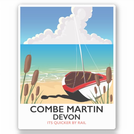 Sticker Combe Martin Devon (Devant)