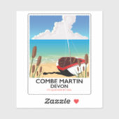Sticker Combe Martin Devon (Feuille)