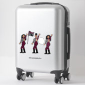 Sticker Combinaison de danseuse Merlot Argenté #2 (Sur valise)