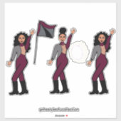 Sticker Combinaison de danseuse Merlot Argenté #2 (Feuille)