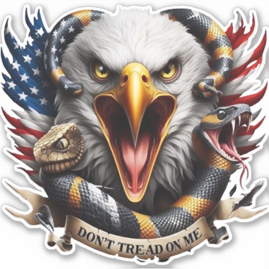 Sticker Combo2 de serpent à aigle doré (Devant)