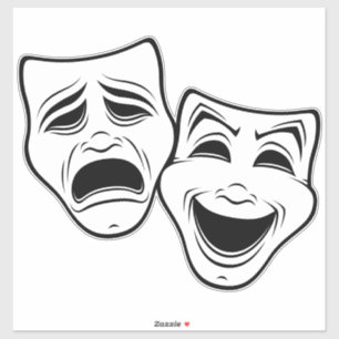 Sticker Comédie Et Tragédie Théâtre Masque La Ligne No