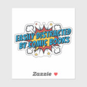 Sticker Comic Books Lover Funny Gift (Feuille)