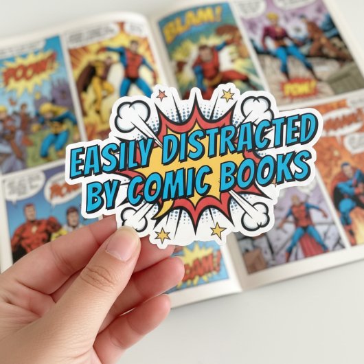 Sticker Comic Books Lover Funny Gift