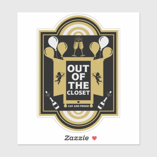 Sticker Coming Out As Gay Congratulations (Feuille)