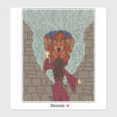 Sticker Comjurer le dragon (Feuille)