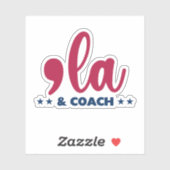 Sticker Comma la & Coach Kamala Harris Tim Walz (Feuille)