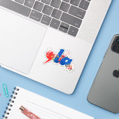 Sticker Comma la Flowers (Ordinateur portable avec iPhone)