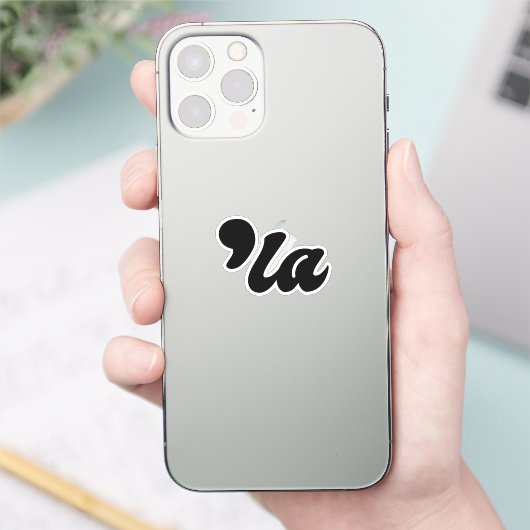 Sticker Comma La - Kamala Black (Téléphone)