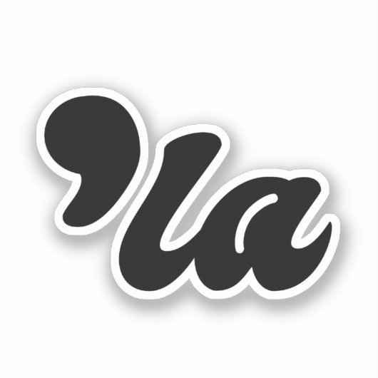 Sticker Comma La - Kamala Black (Recto)