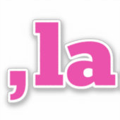 Sticker Comma La Kamala Harris - Conception de texte custo (Recto)