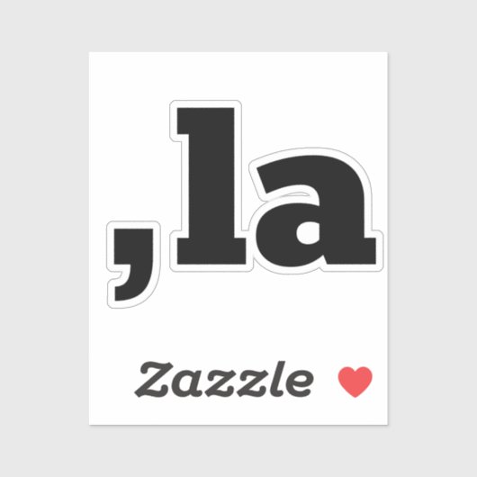 Sticker Comma La Kamala Harris - Conception de texte custo (Feuille)