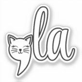Sticker Comma La Kamala Harris - mère de chat pour Kamala (Recto)