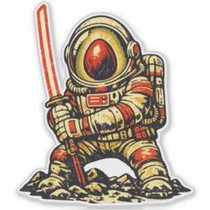 Sticker Commandant de l'espace à l'avocat — Guerre rétro d