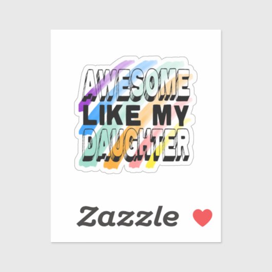 Sticker Comme Ma Fille (Feuille)
