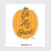Sticker Comme Oh My Gourd Fall Citrouille Dessin dessiné (Feuille)