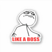 Sticker Comme un mème de patron (Devant)