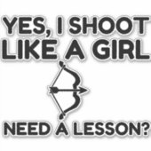 STICKER COMME UNE ARCHÉRIE DE FILLES (Devant)