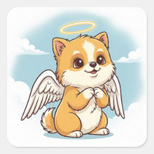 Sticker commémoratif Angel Dog Christian Pet