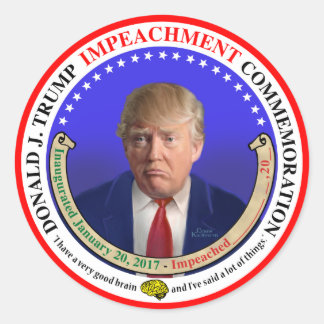 Sticker commémoratif de la destitution de Trump