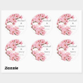 sticker commémoratif en fleurs de cerisier rose pa (Feuille)