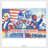 Sticker Commemorative 1776-2026 USA Semiquincentennial (Feuille)