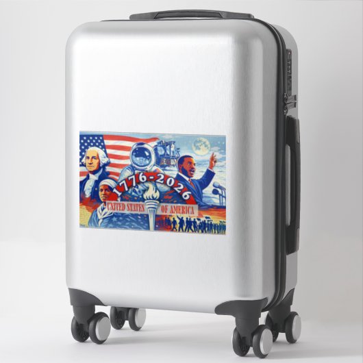 Sticker Commemorative 1776-2026 USA Semiquincentennial (Sur valise)