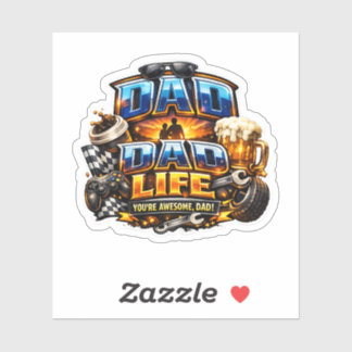 Sticker Commencez la journée de Papa avec du café et un so