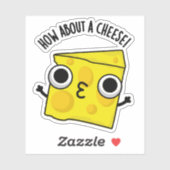 Sticker Comment à propos d'un bisou drôle au fromage Jeux (Feuille)