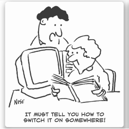 Sticker Comment activer l'ordinateur (Devant)