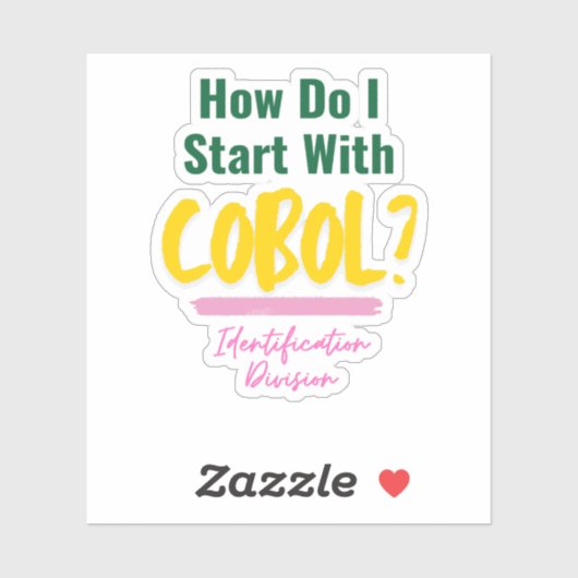 Sticker Comment commencer les codes de programmation Cobol (Feuille)