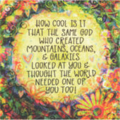 Sticker Comment Cool Est-Ce Que Ça Inspirera Dieu Plutôt I (Devant)