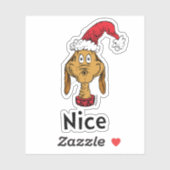 Sticker Comment Grinch Stol Christmas | Max est Nice (Feuille)